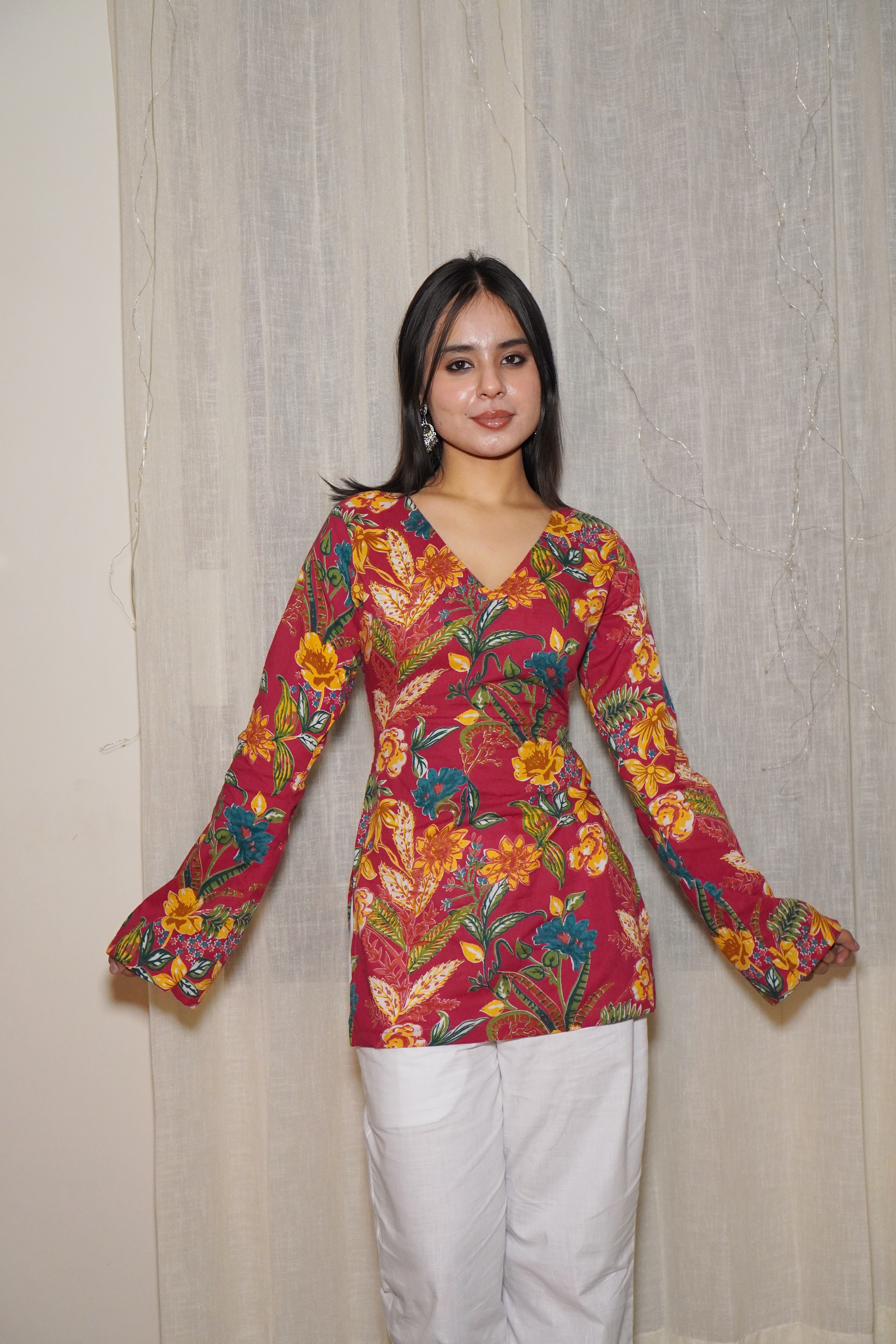 ALAYA BELL SLEEVE CORSET KURTI - Image 5