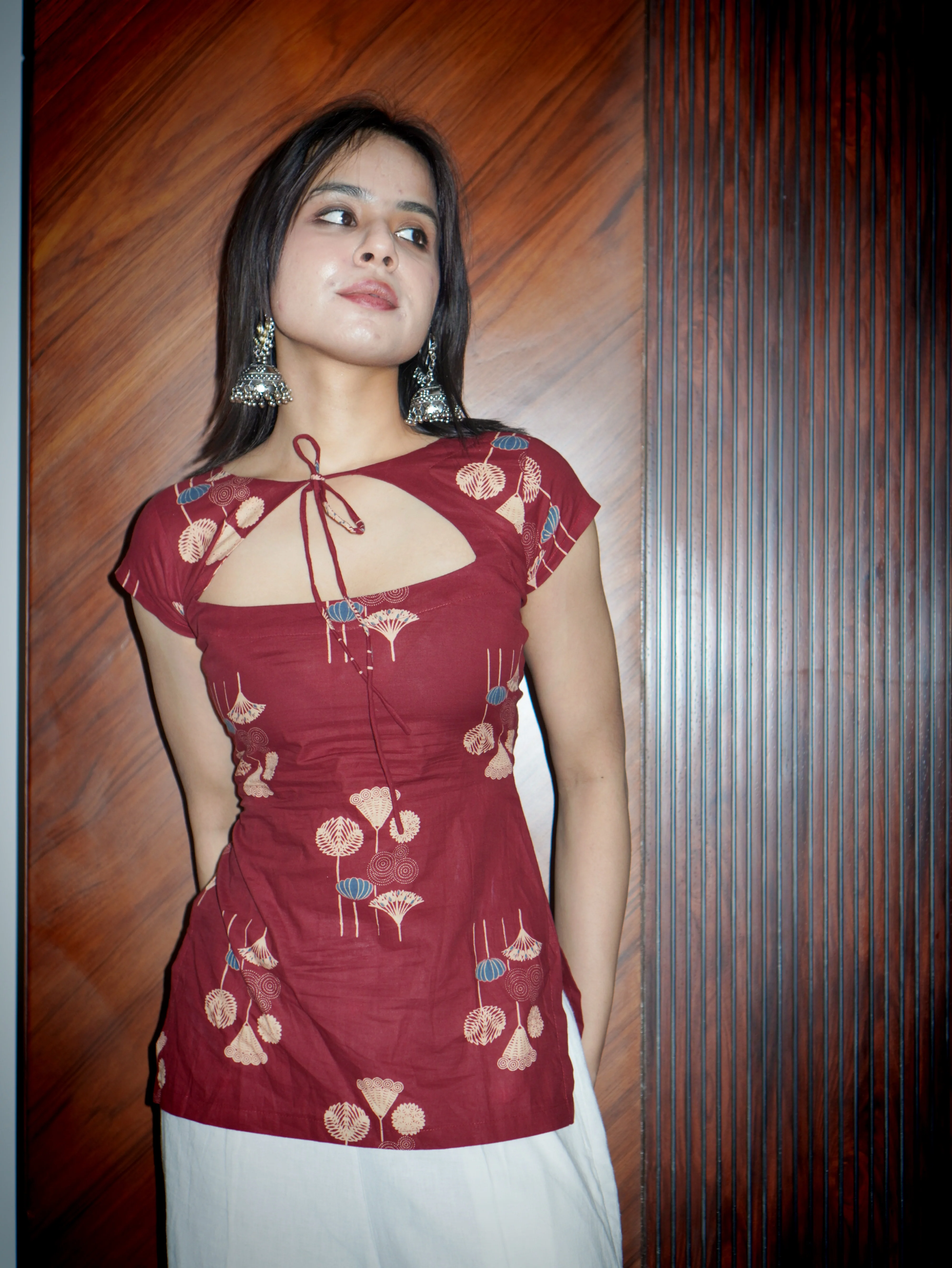 DILRUBA FRONT TIE CORSET KURTI - Image 3