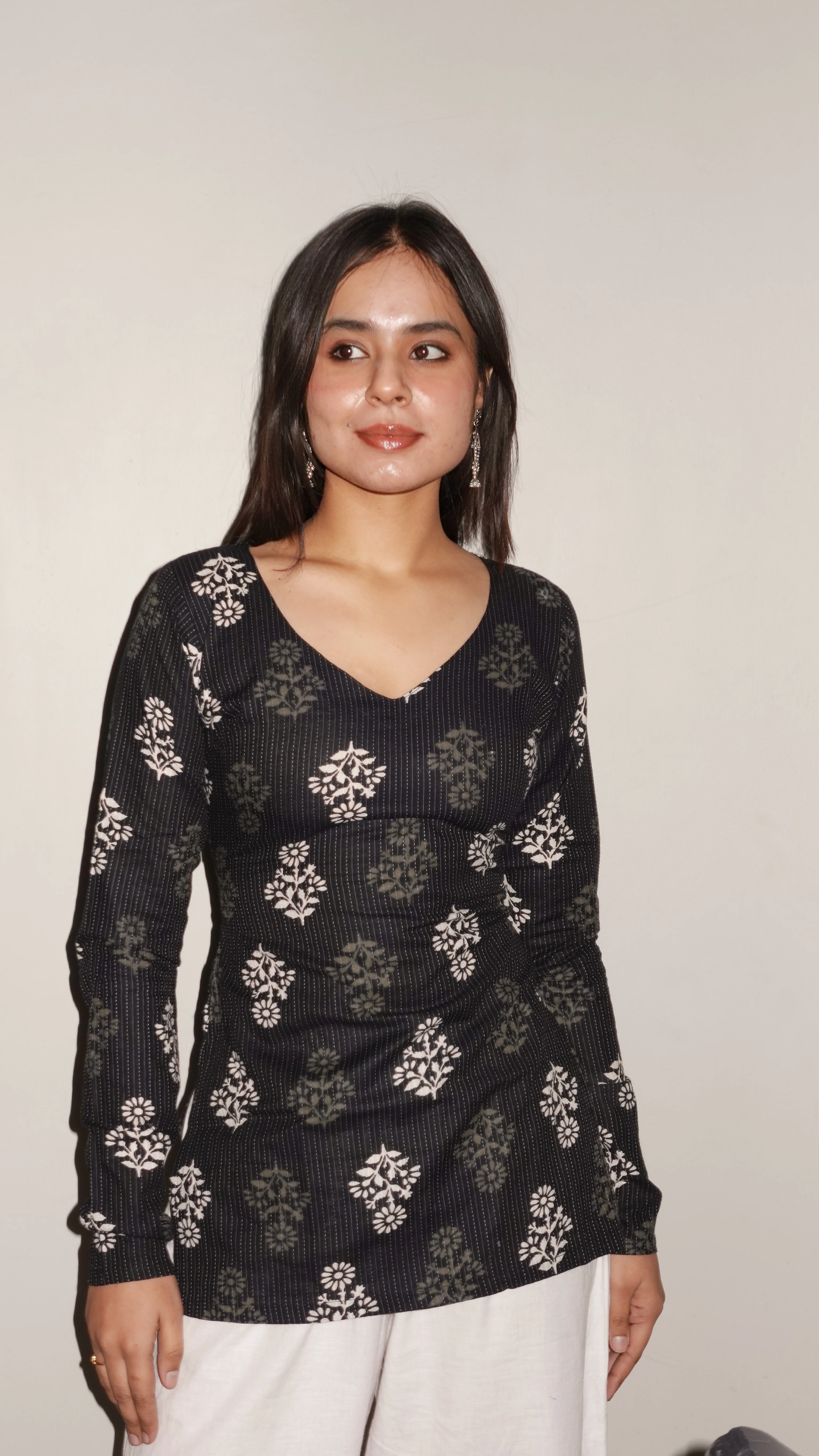 HAYA FULL SLEEVE CORSET KURTI - Image 5