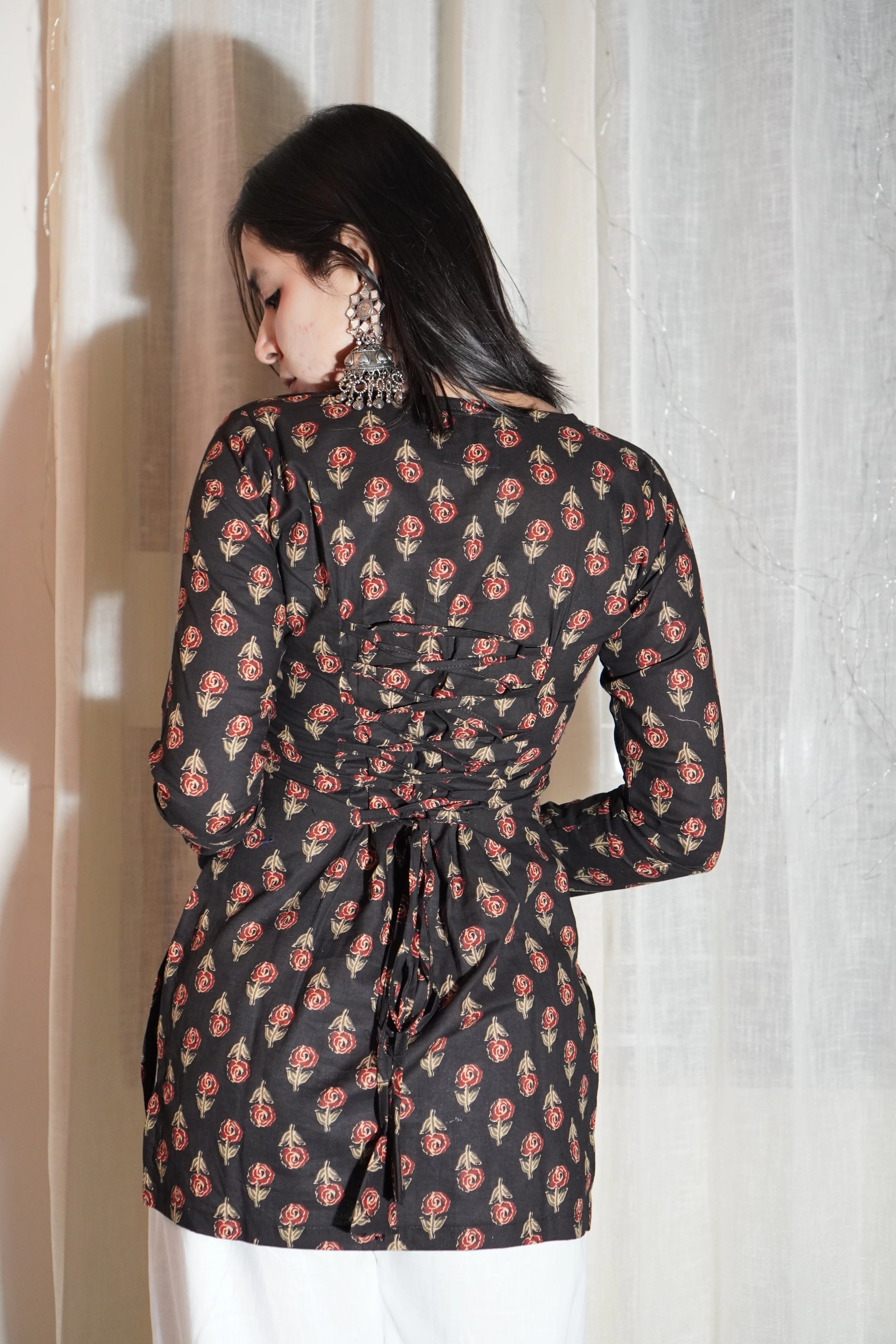 NANDNI FULL SLEEVE CORSET KURTI - Image 5