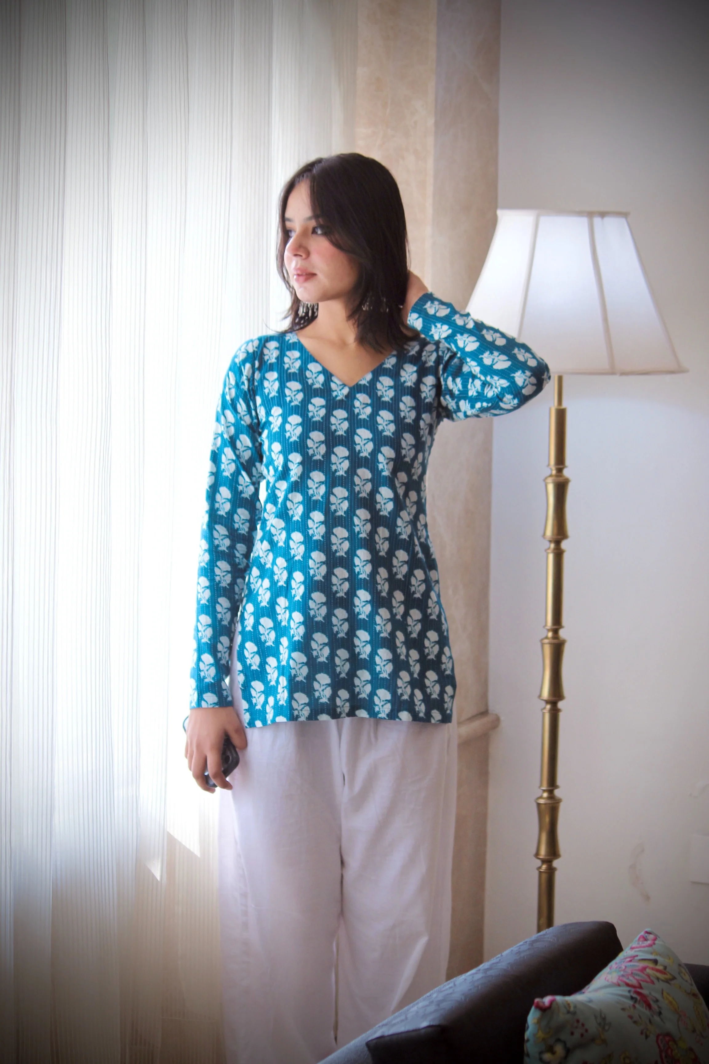 NURA FULL SLEEVE KURTI - Image 2