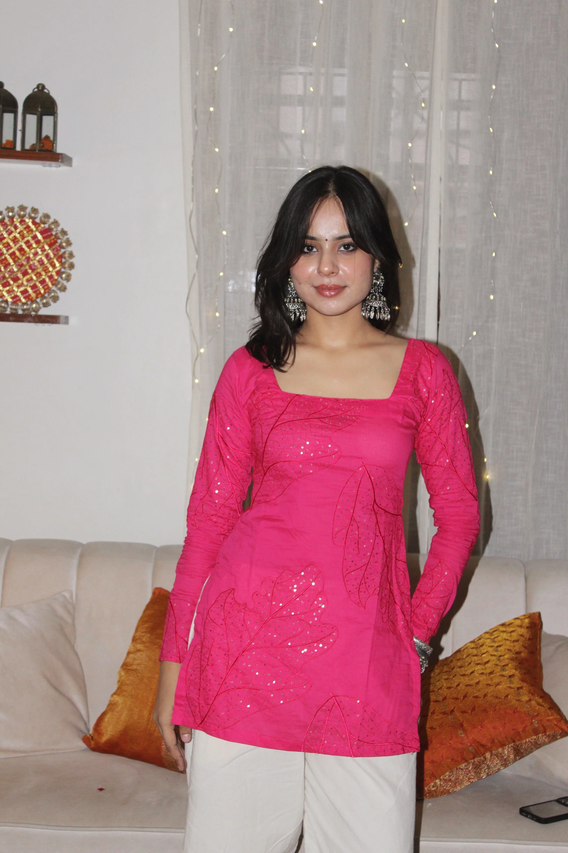 PHOOLJARI FULL SLEEVE KURTI - Image 5