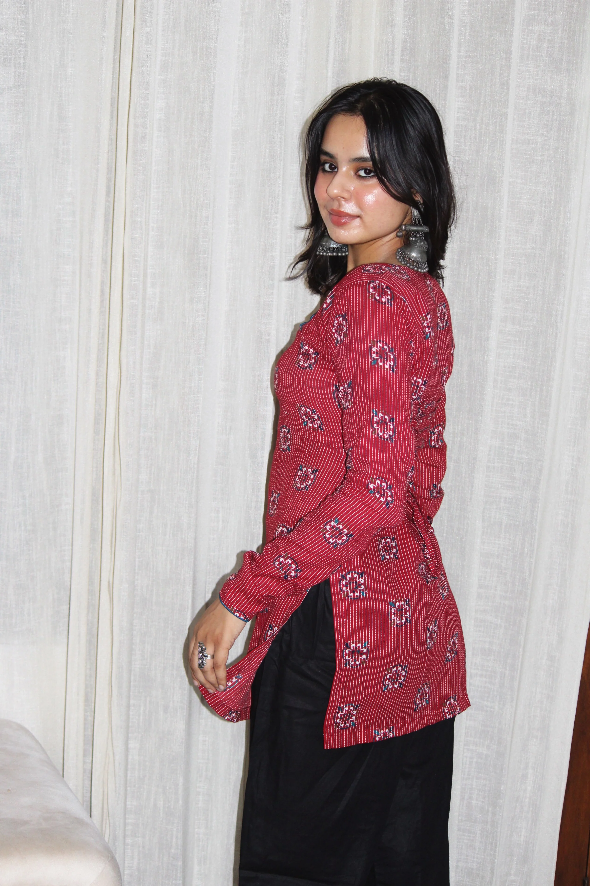 ROSHNI FULL SLEEVE CORSET KURTI - Image 4