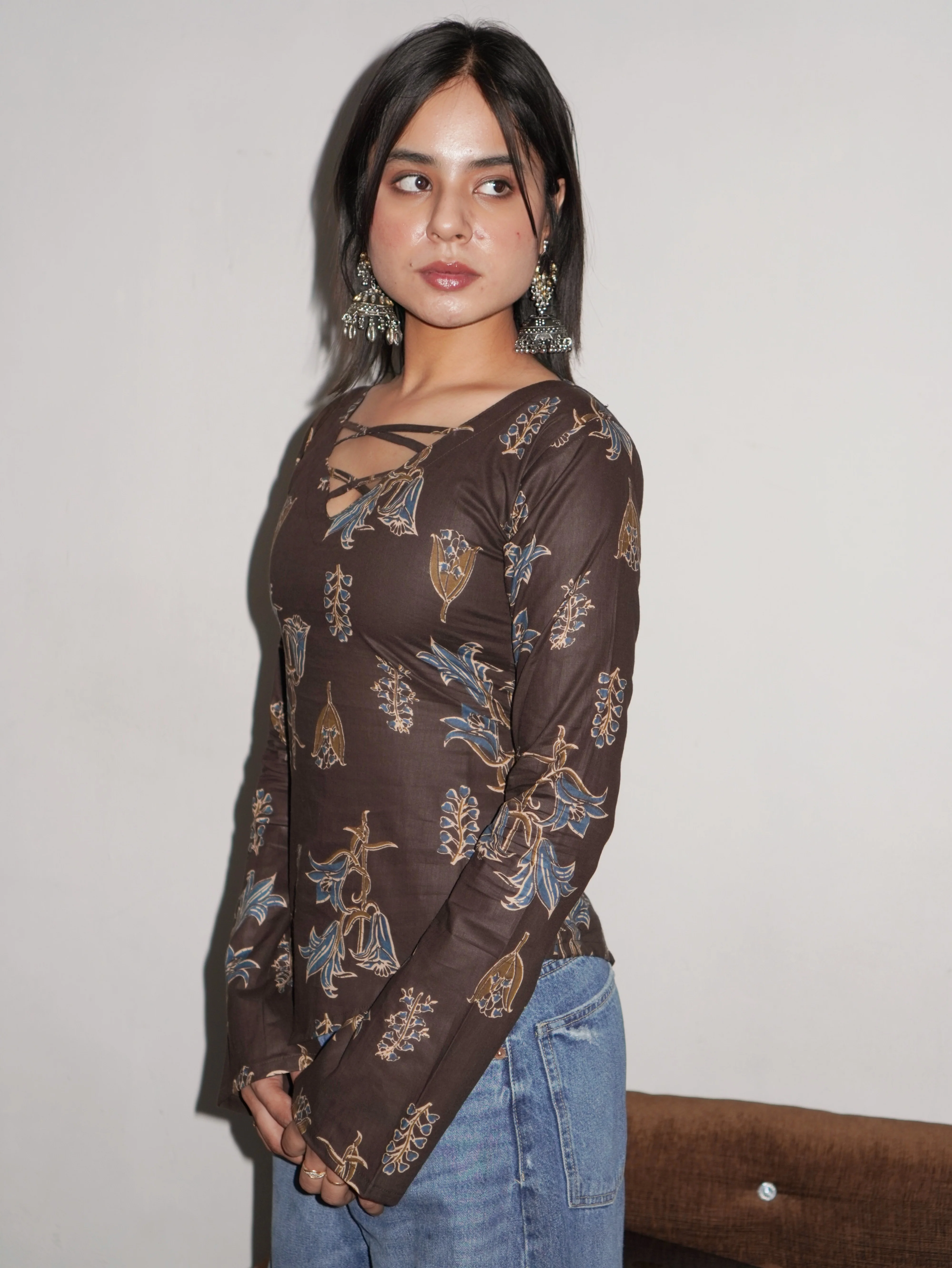 RUHI CRISS CROSS CORSET BACK TOP - Image 3