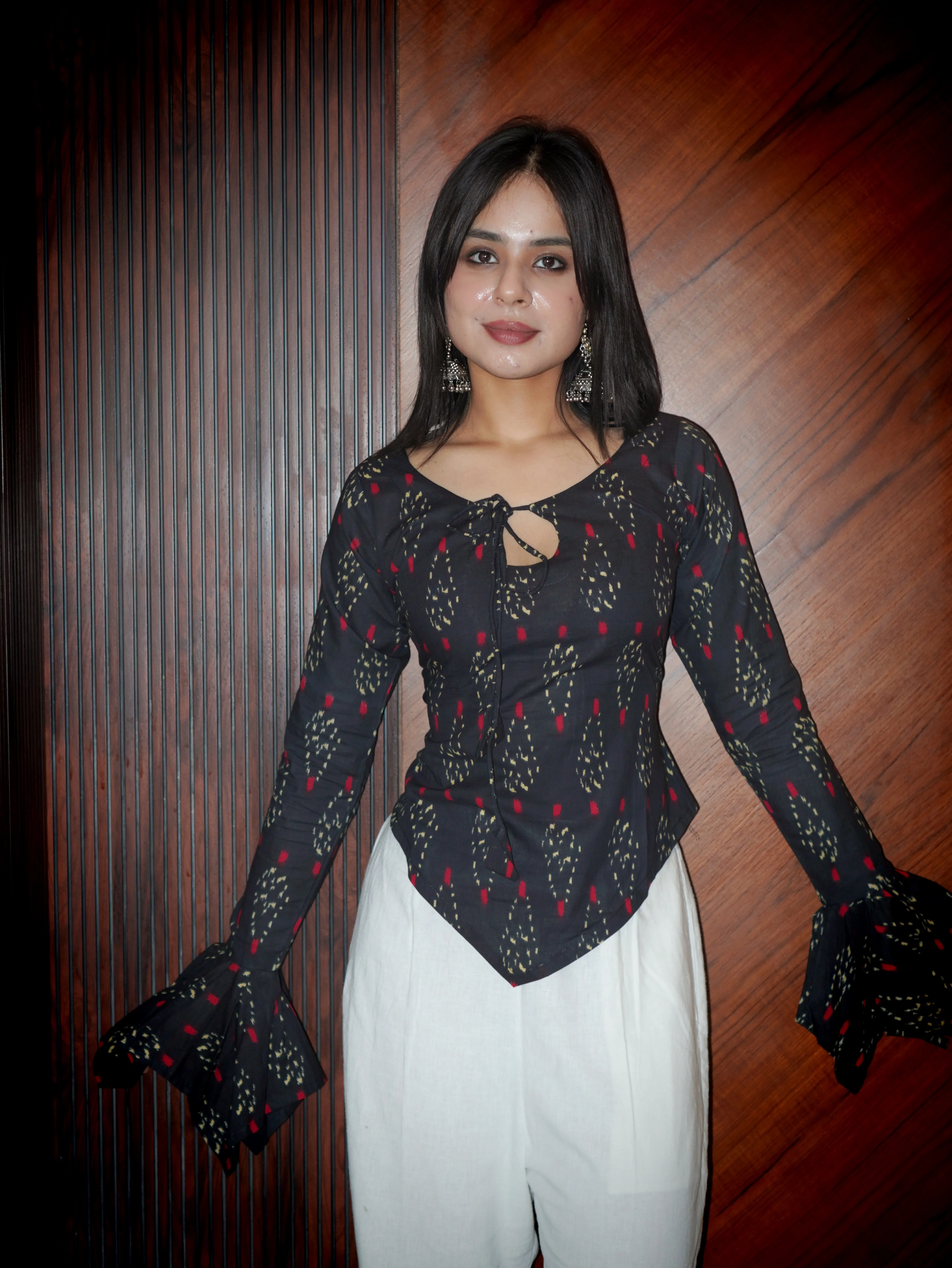 TEVAR RUFFLE SLEEVE CORSET TOP - Image 2