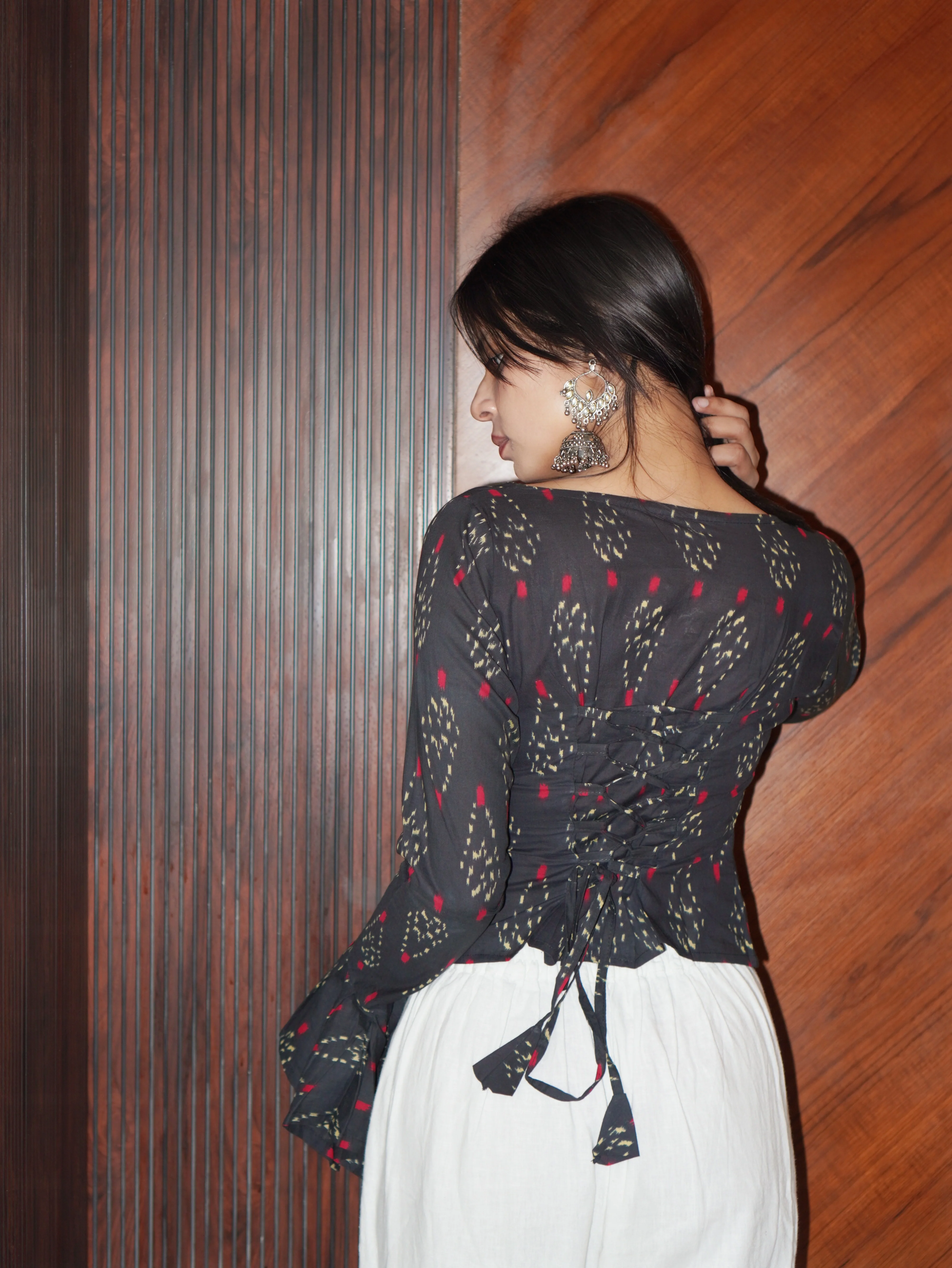 TEVAR RUFFLE SLEEVE CORSET TOP - Image 6