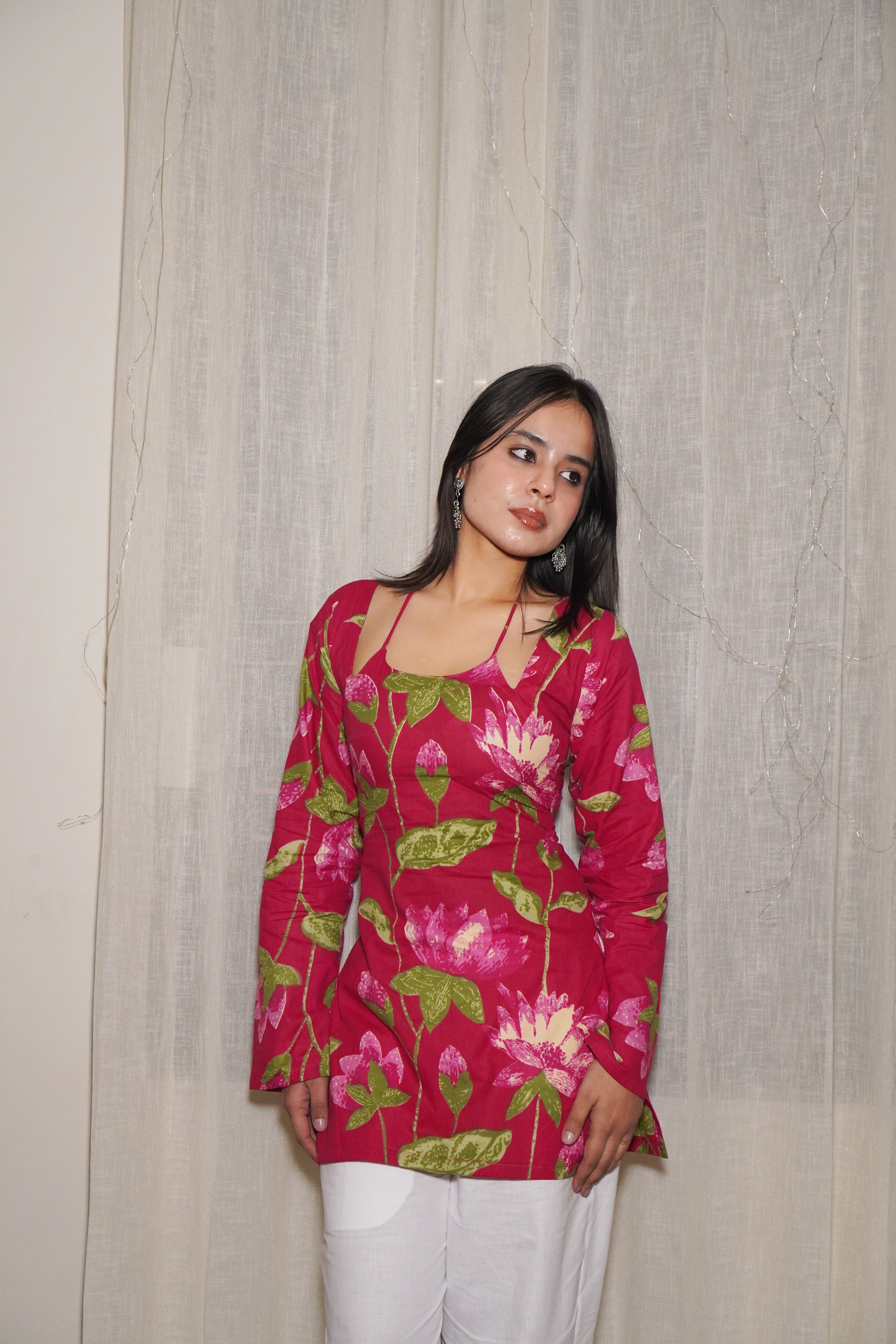 ZAYRA BELL SLEEVE CORSET KURTI - Image 3